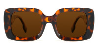Rectangle Tortoise Sunglasses