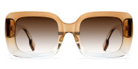 Rectangle Brown Sunglasses