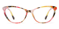 Cateye PinkFloral Frame