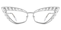 Cateye Silver Frame