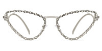 Cateye Silver Frame