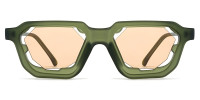 Geometric Green Sunglasses
