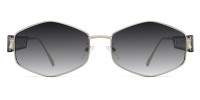 Geometric Silver Sunglasses