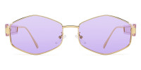 Geometric Purple Sunglasses