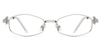 Geometric Silver Frame