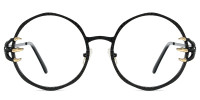 Round BlackSilver Frame