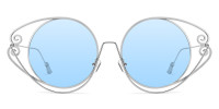 Oval Silver Sunglasses