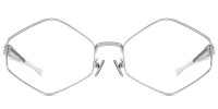 Geometric Silver Frame