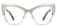 Cateye Silver Frame