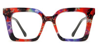 Square RedFloral Frame