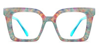 Square BlueFloral Frame
