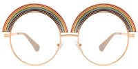 Round Rainbow Gold Frame 