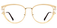 Cateye Gold Sparkle Frame