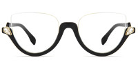Cateye Black Rhinestone Frame 