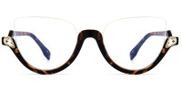 Cateye Tortoise  Rhinestone Frame 