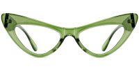 Cateye Transparent-Green Frame