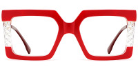  Square Red Frame
