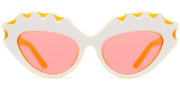 Cateye White Sunglasses