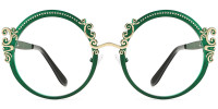 Round Green Frame