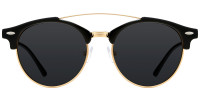 Aviator Black-Golden Sunglasses