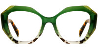 Geometric Green Tortoise Frame