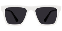 Rectangle White Sunglasses