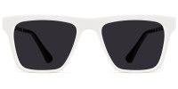 Rectangle White Sunglasses