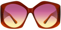 Geometric Brown Sunglasses