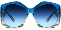 Geometric Blue Sunglasses