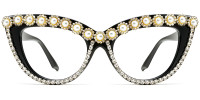 Cateye Sparkle Pearl Black Frame