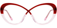Oval Red Clear Frame