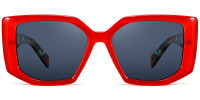 Geometric Red Sunglasses