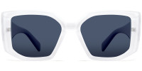 Geometric White Sunglasses