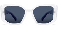 Geometric White Sunglasses