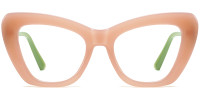 Cateye Pink Green Frame