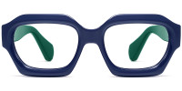 Geometric Blue Frame