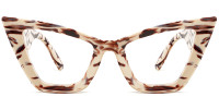 Cateye Striped Frame