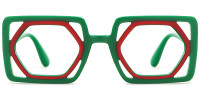 Rectangle Green &Red Frame