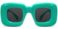Square Green Sunglasses