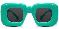 Square Green Sunglasses