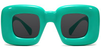 Square Green Sunglasses