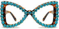 Butterfly Blue Rhinestone Frame