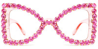 Butterfly Pink Rhinestone Frame