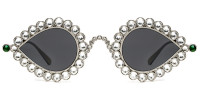 Oval Silver Sunglasses