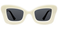 Butterfly White Sunglasses