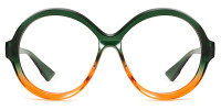 Round Green&Brown Frame