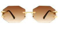Rimless Brown Frame