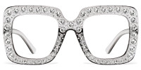 Square Gray Rhinestone Frame
