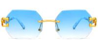 Rimless Blue Frame
