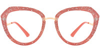 Round Pink Sparkle Frame 
